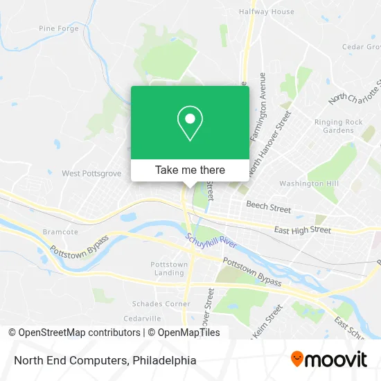 North End Computers map