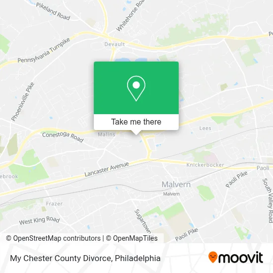 My Chester County Divorce map