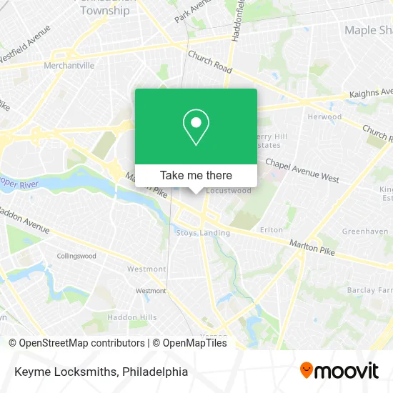 Keyme Locksmiths map