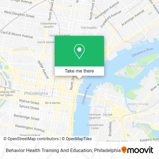 Behavior Health Training And Education map