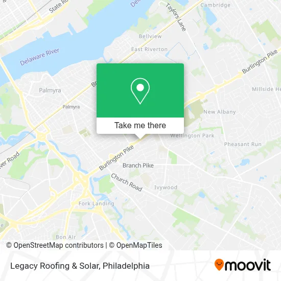 Legacy Roofing & Solar map