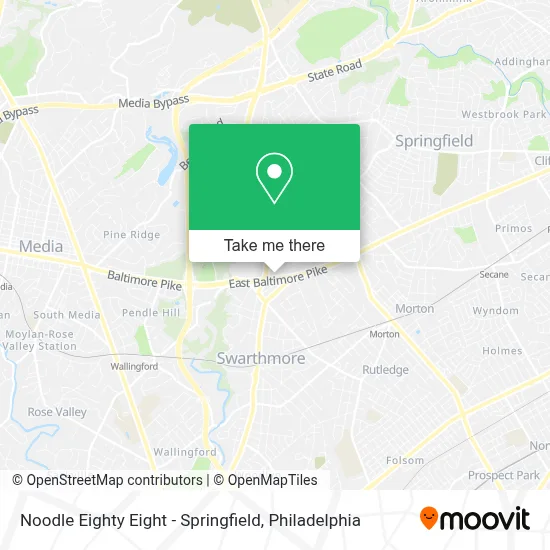 Noodle Eighty Eight - Springfield map