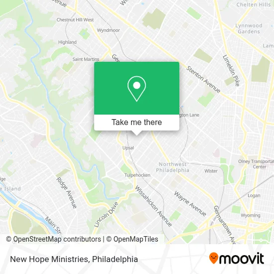 New Hope Ministries map