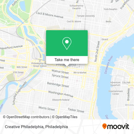 Creative Philadelphia map