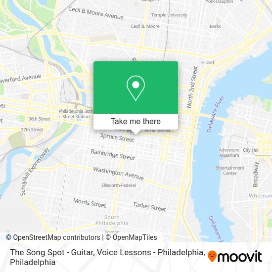The Song Spot - Guitar, Voice Lessons - Philadelphia map
