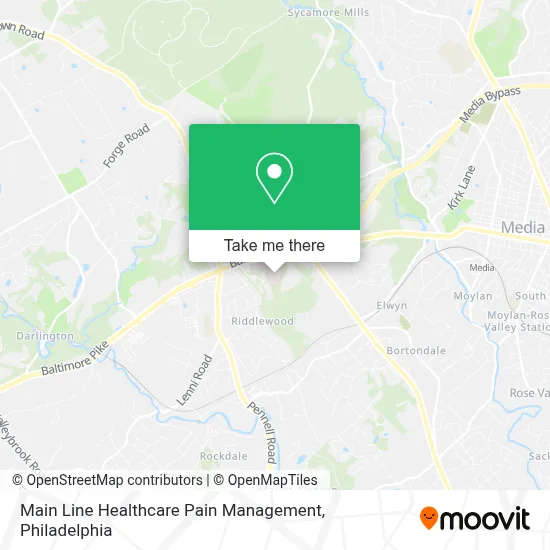 Main Line Healthcare Pain Management map