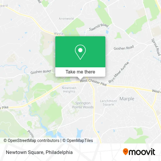 Newtown Square map