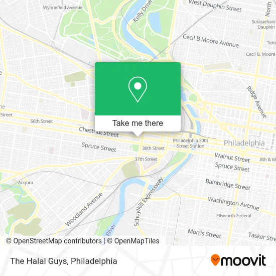 The Halal Guys map