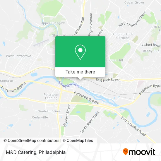 M&D Catering map