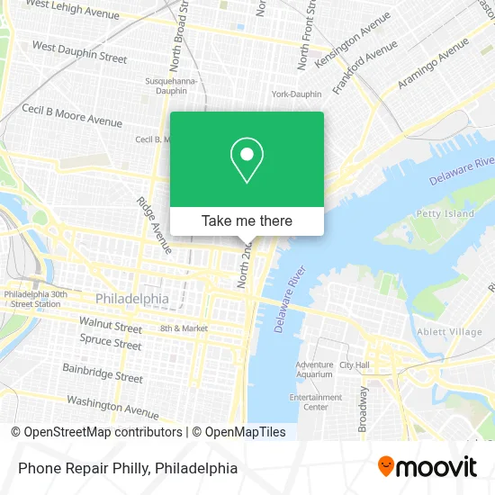 Phone Repair Philly map