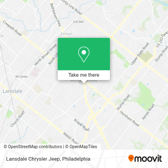 Lansdale Chrysler Jeep map