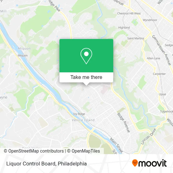 Liquor Control Board map
