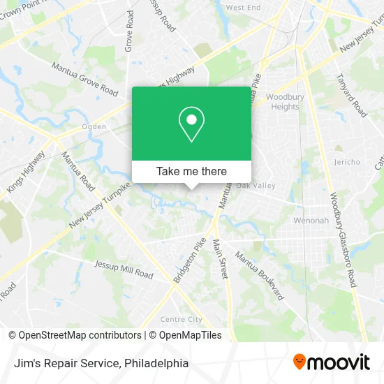 Jim's Repair Service map