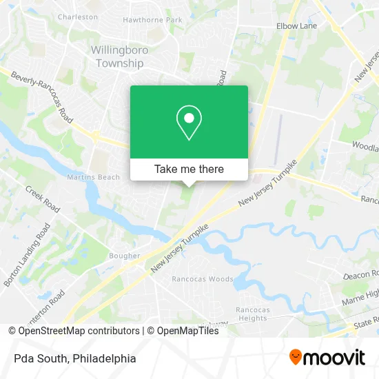 Pda South map