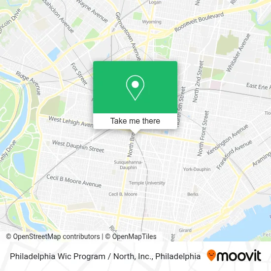 Philadelphia Wic Program / North, Inc. map