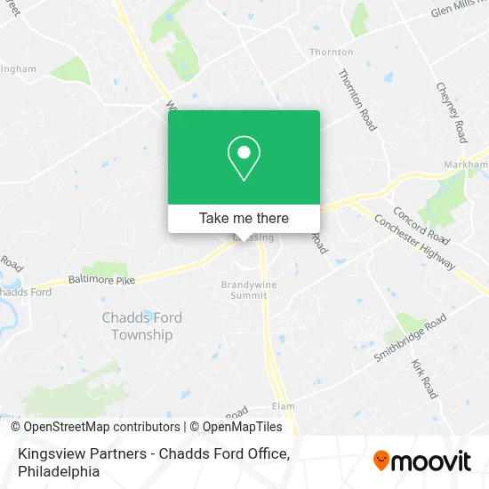 Kingsview Partners - Chadds Ford Office map