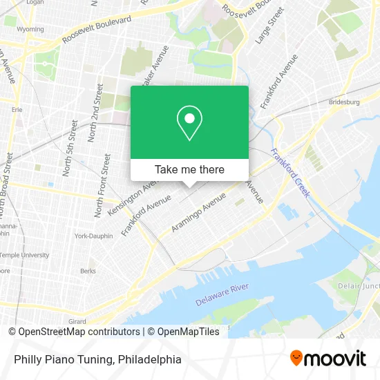 Philly Piano Tuning map