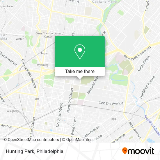 Hunting Park map