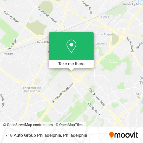 718 Auto Group Philadelphia map