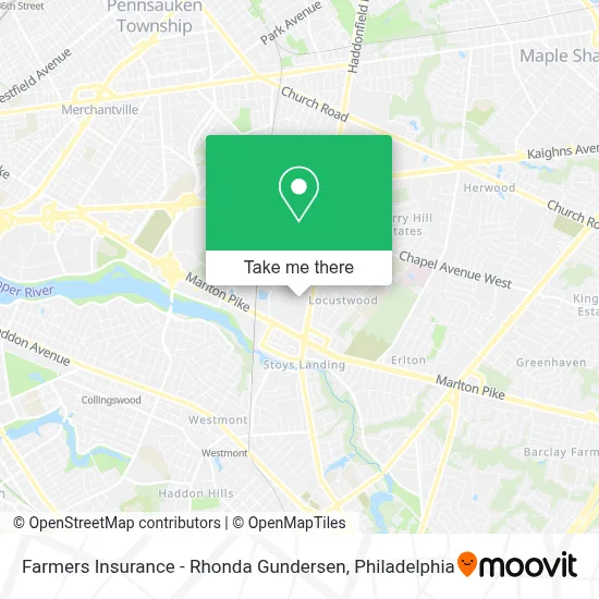 Farmers Insurance - Rhonda Gundersen map