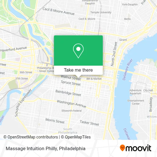 Massage Intuition Philly map