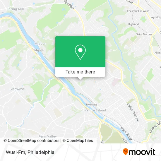 Wusl-Fm map