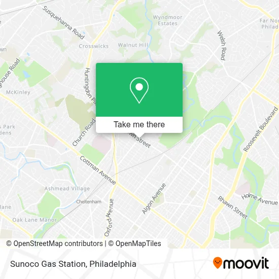 Sunoco Gas Station map
