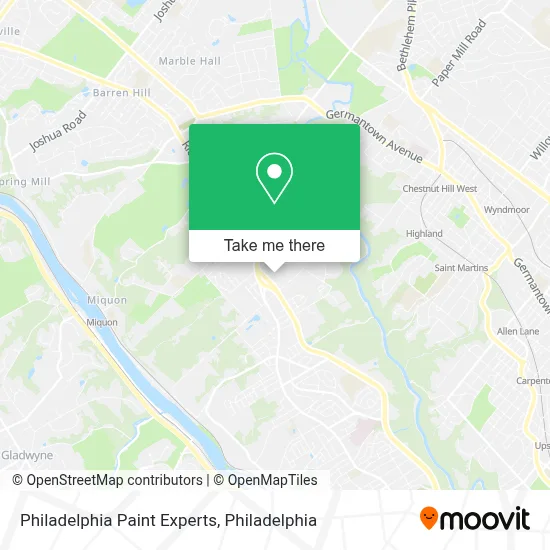 Philadelphia Paint Experts map