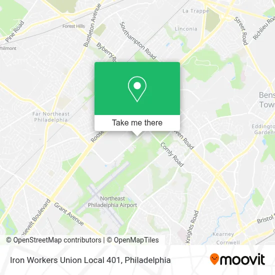 Iron Workers Union Local 401 map