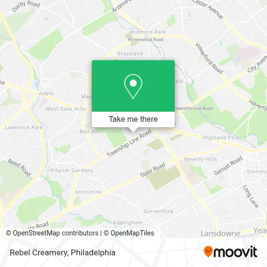 Rebel Creamery map