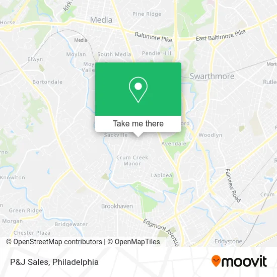 P&J Sales map