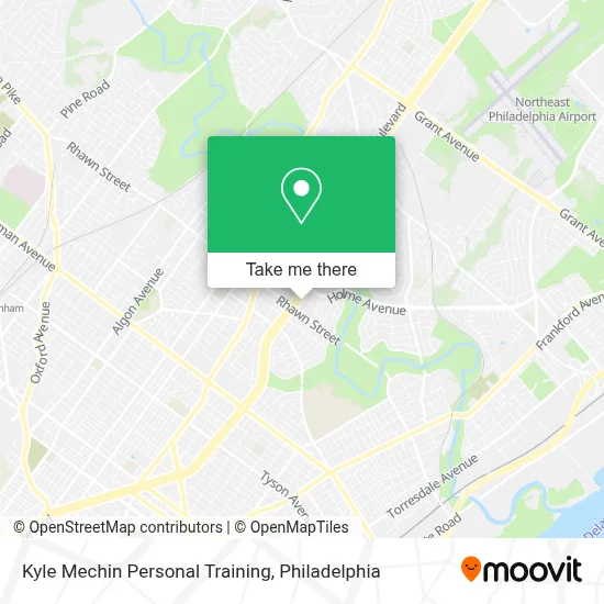 Kyle Mechin Personal Training map