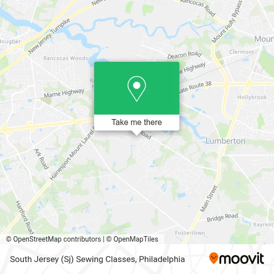 South Jersey (Sj) Sewing Classes map