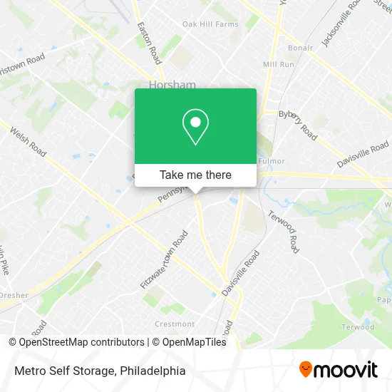 Metro Self Storage map