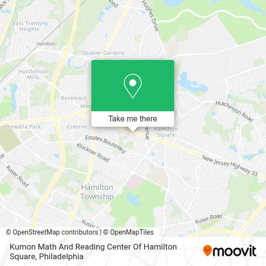Kumon Math And Reading Center Of Hamilton Square map
