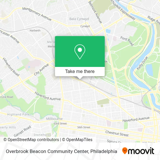 Overbrook Beacon Community Center map