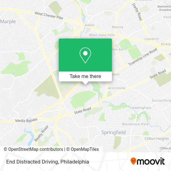End Distracted Driving map