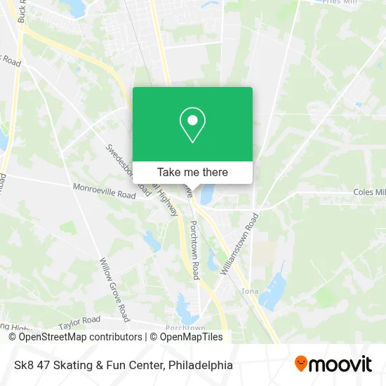 Sk8 47 Skating & Fun Center map