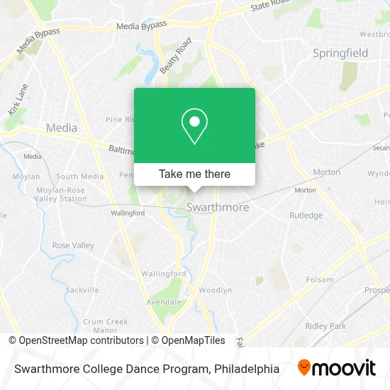 Swarthmore College Dance Program map