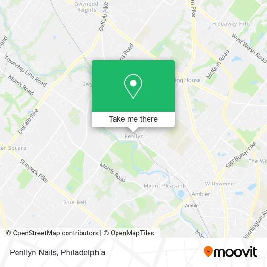 Penllyn Nails map