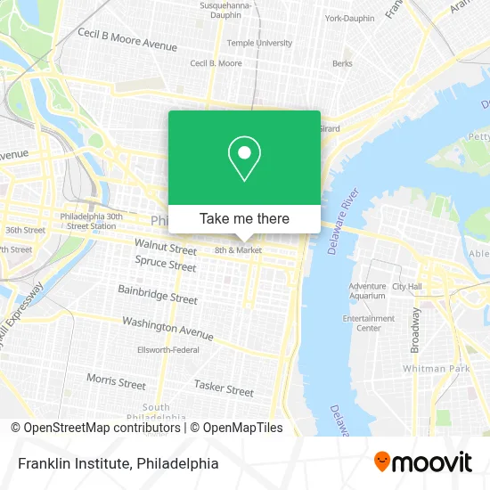 Franklin Institute map