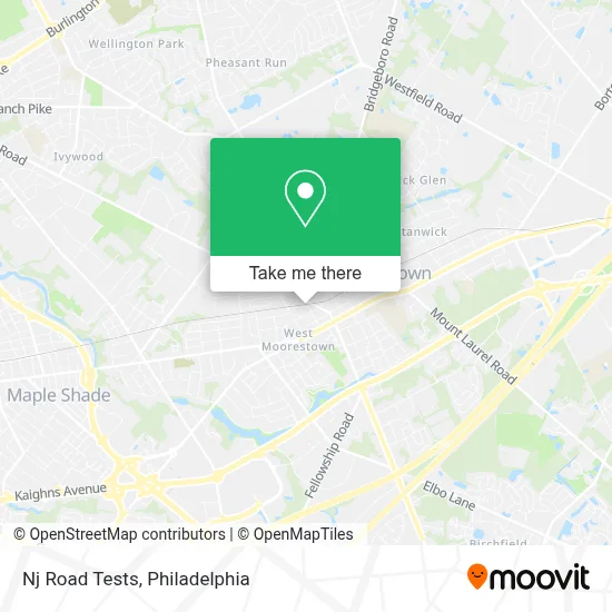 Nj Road Tests map