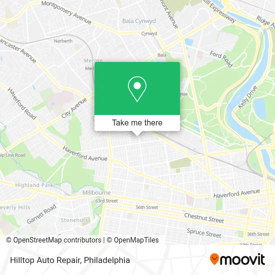 Hilltop Auto Repair map