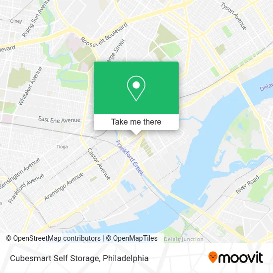 Cubesmart Self Storage map