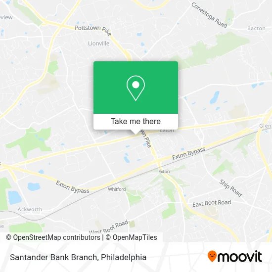 Santander Bank Branch map