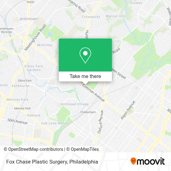 Fox Chase Plastic Surgery map