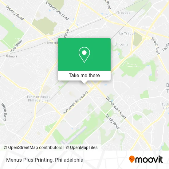 Menus Plus Printing map
