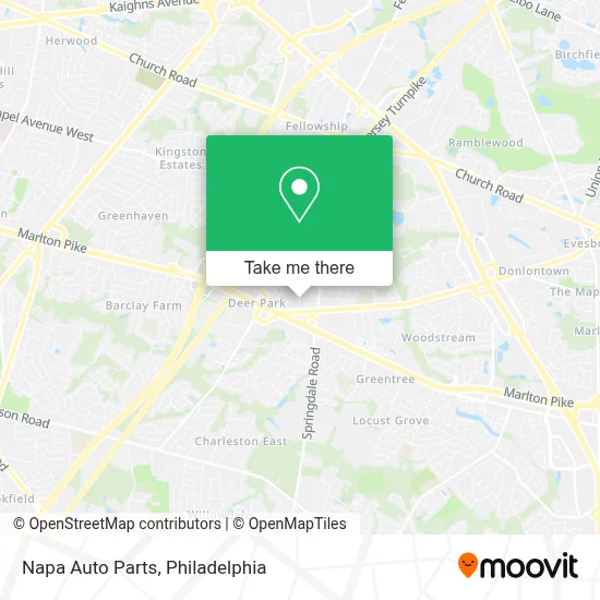Napa Auto Parts map