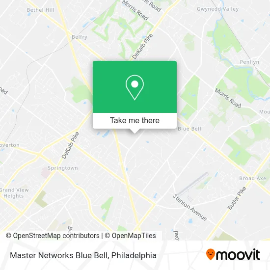 Master Networks Blue Bell map