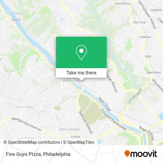 Five Guys Pizza map